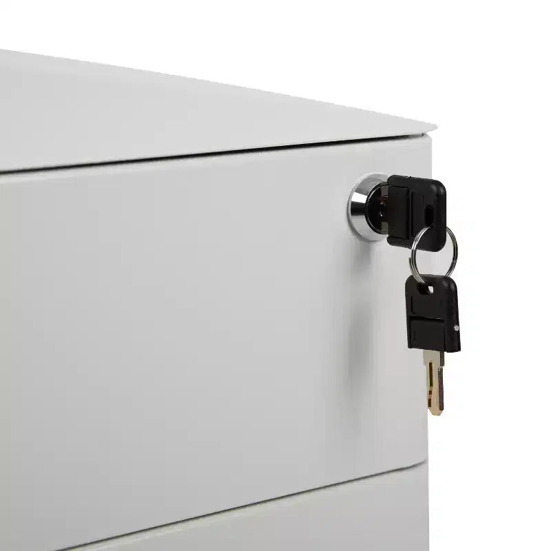 Emma and Oliver Modern 3-Drawer Mobile Locking Filing Cabinet Storage Organizer