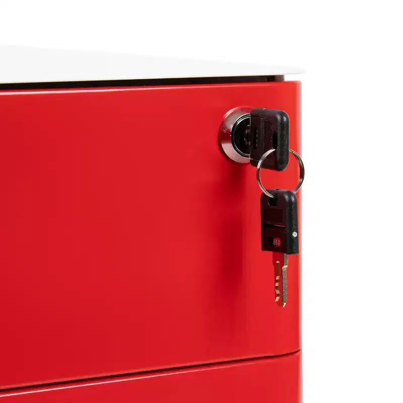 Emma and Oliver Modern 3-Drawer Mobile Locking Filing Cabinet Storage Organizer