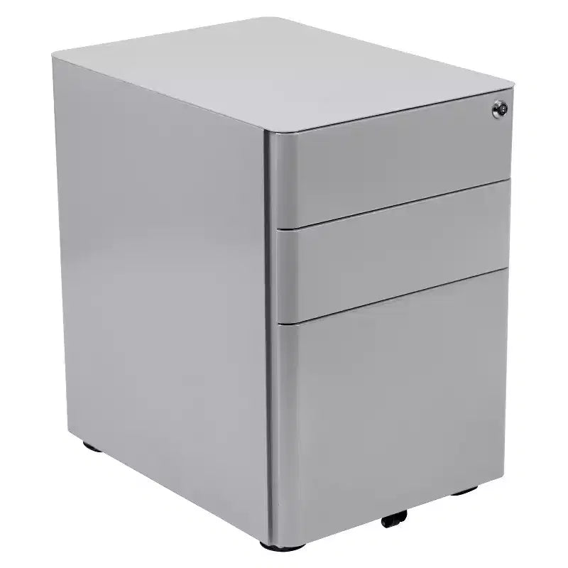 Emma and Oliver Modern 3-Drawer Mobile Locking Filing Cabinet Storage Organizer