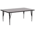 Emma and Oliver 30x72 Rectangle HP Laminate Adjustable Preschool Activity Table