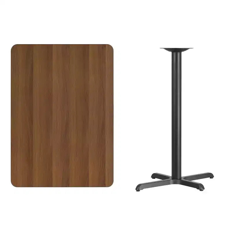 Emma and Oliver 30x42 Rectangular Laminate Bar Table with 23.5x29.5 Base