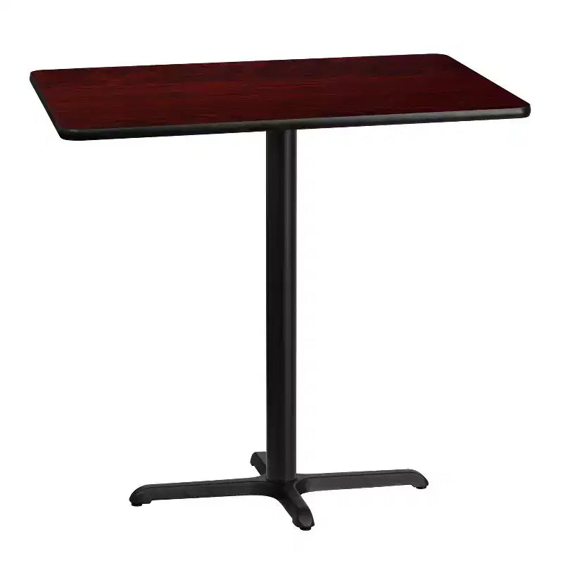 Emma and Oliver 30x42 Rectangular Laminate Bar Table with 23.5x29.5 Base