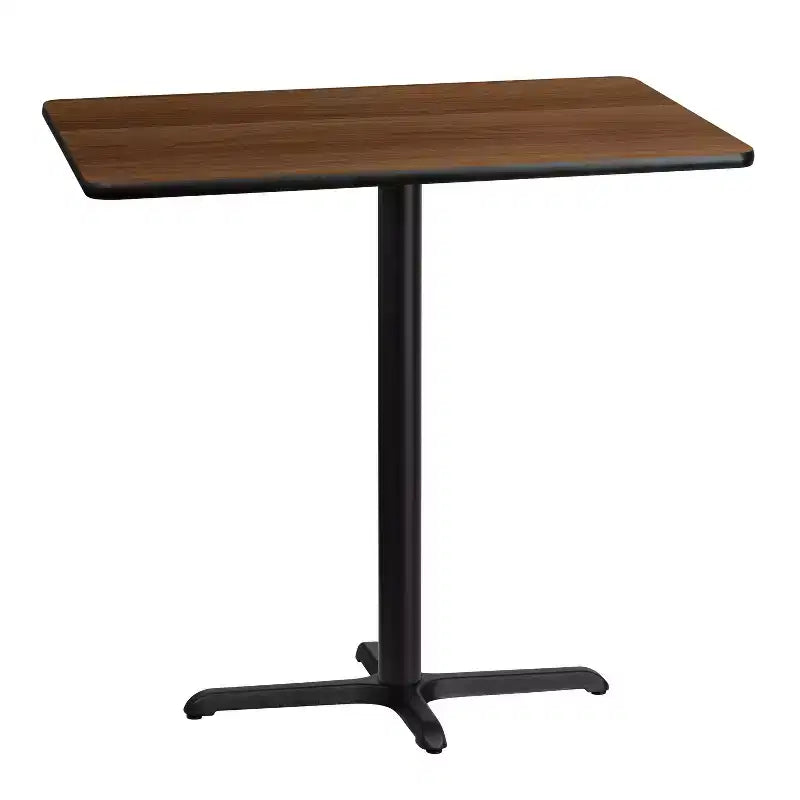 Emma and Oliver 30x42 Rectangular Laminate Bar Table with 23.5x29.5 Base