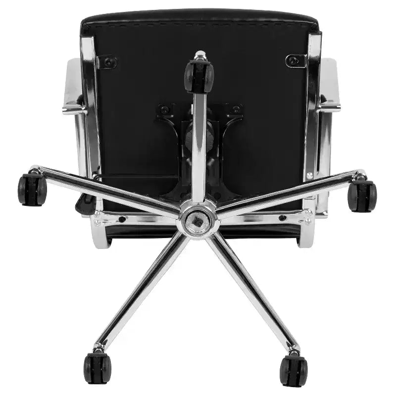 Emma and Oliver High Back LeatherSoft Ribbed Executive Swivel Office Chair - Desk Chair