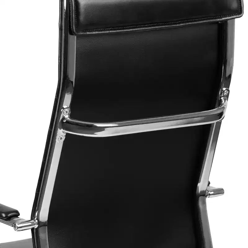 Emma and Oliver High Back LeatherSoft Ribbed Executive Swivel Office Chair - Desk Chair