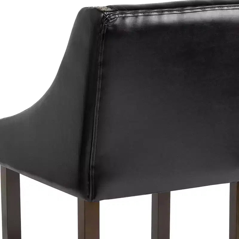 Emma and Oliver 24H Transitional Walnut Counter Stool w/ Accent Nail Trim