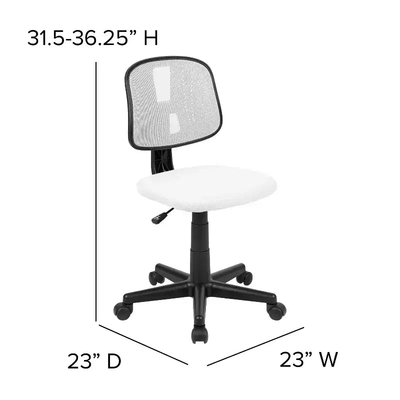 Emma and Oliver Mid-Back Mesh Swivel Task Office Chair with Pivot Back