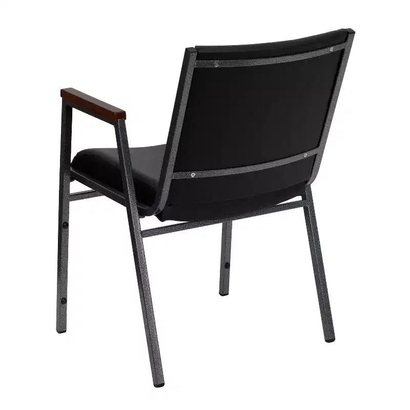Emma and Oliver Heavy Duty Reception/Guest Stack Chair with Arms
