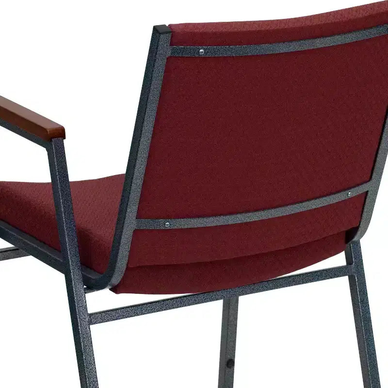 Emma and Oliver Heavy Duty Reception/Guest Stack Chair with Arms