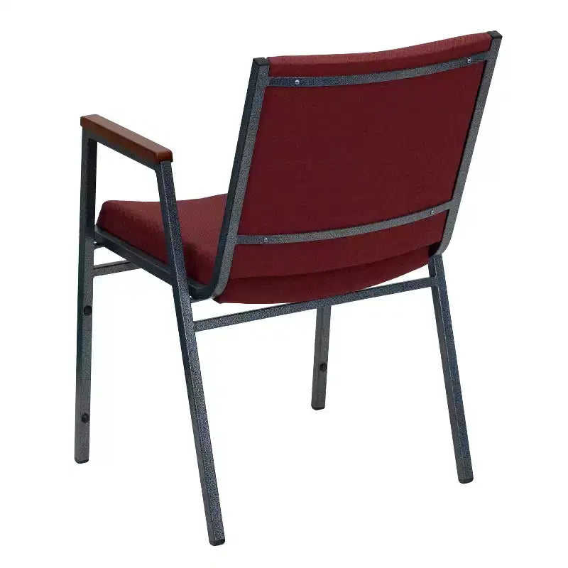 Emma and Oliver Heavy Duty Reception/Guest Stack Chair with Arms