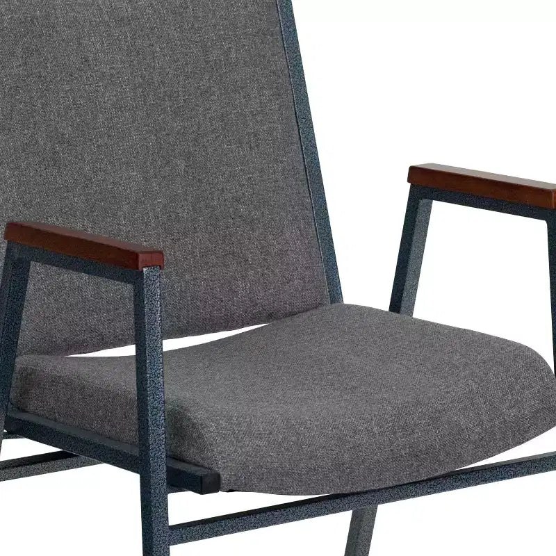 Emma and Oliver Heavy Duty Reception/Guest Stack Chair with Arms