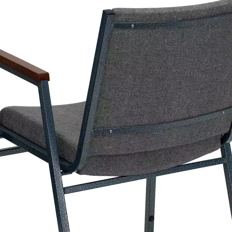 Emma and Oliver Heavy Duty Reception/Guest Stack Chair with Arms