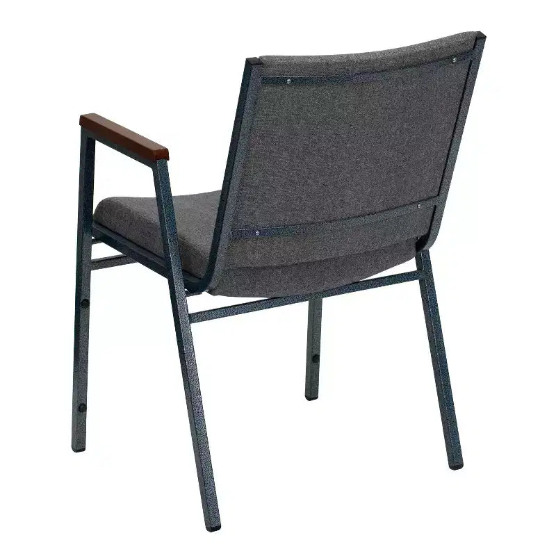 Emma and Oliver Heavy Duty Reception/Guest Stack Chair with Arms