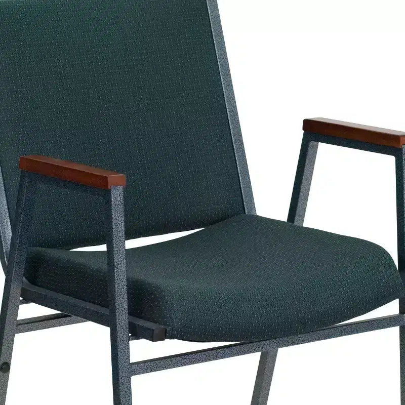 Emma and Oliver Heavy Duty Reception/Guest Stack Chair with Arms