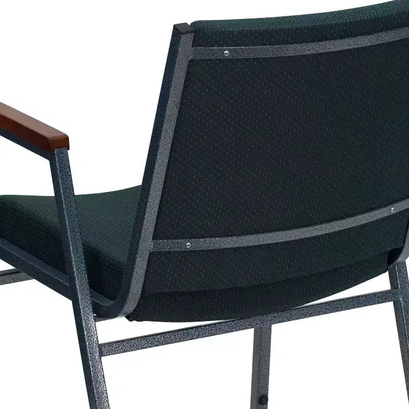 Emma and Oliver Heavy Duty Reception/Guest Stack Chair with Arms