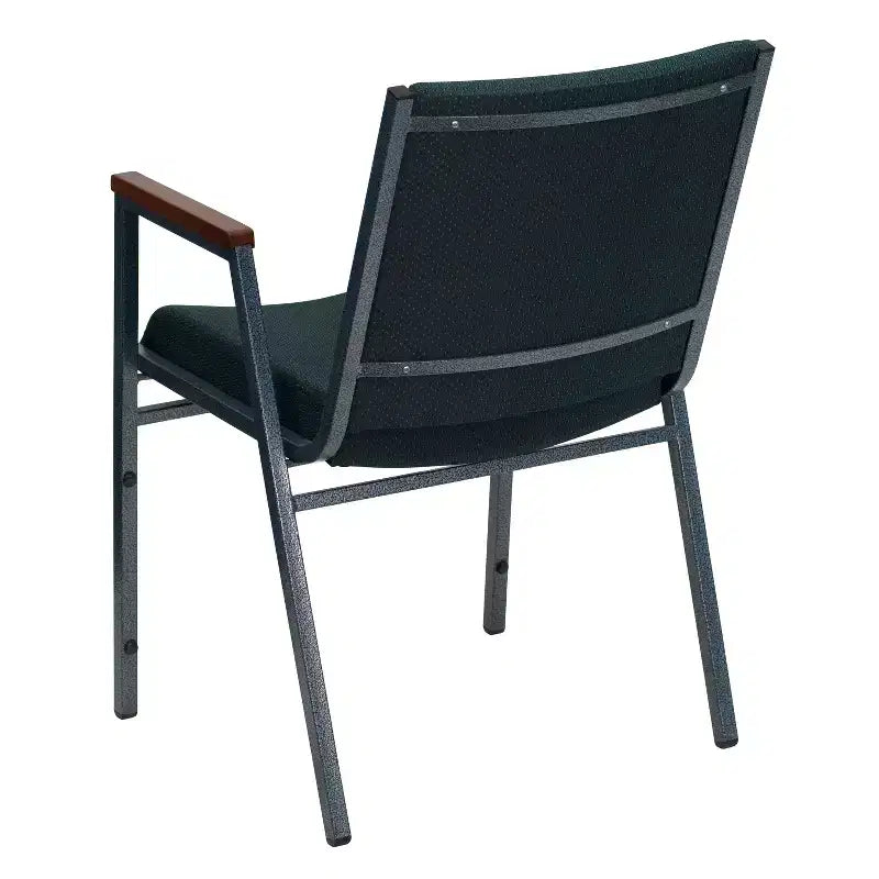 Emma and Oliver Heavy Duty Reception/Guest Stack Chair with Arms