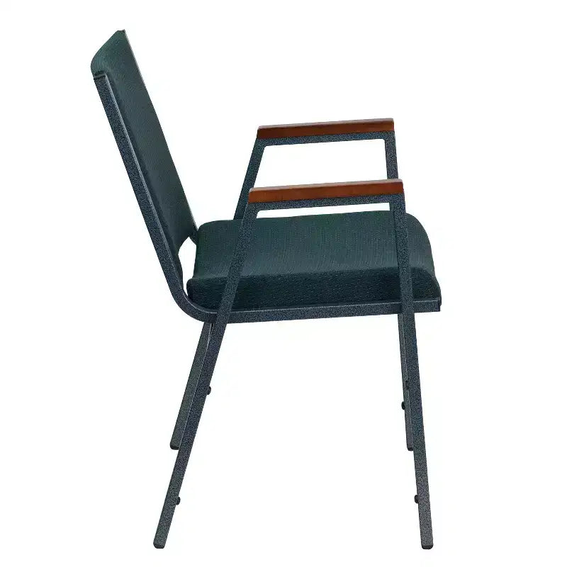 Emma and Oliver Heavy Duty Reception/Guest Stack Chair with Arms