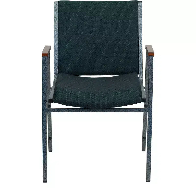 Emma and Oliver Heavy Duty Reception/Guest Stack Chair with Arms
