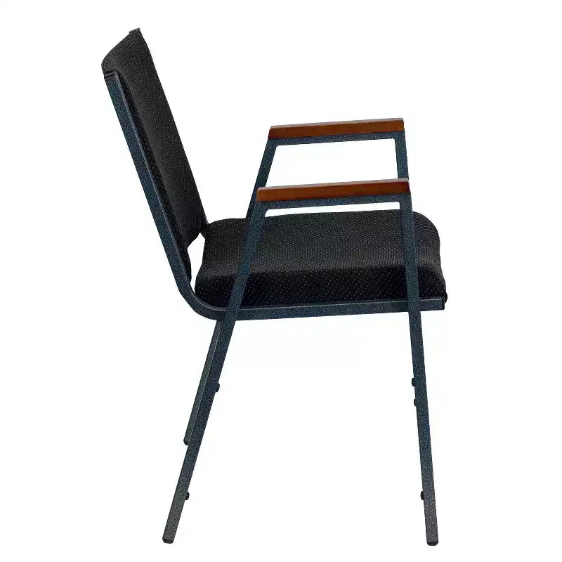 Emma and Oliver Heavy Duty Reception/Guest Stack Chair with Arms