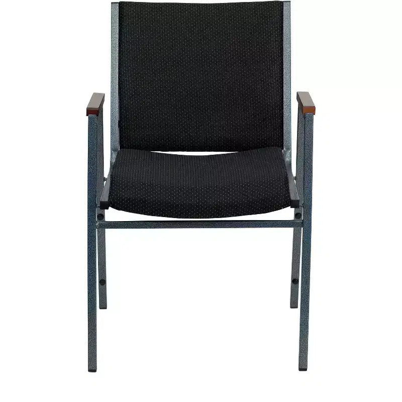 Emma and Oliver Heavy Duty Reception/Guest Stack Chair with Arms