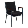 Emma and Oliver Heavy Duty Reception/Guest Stack Chair with Arms
