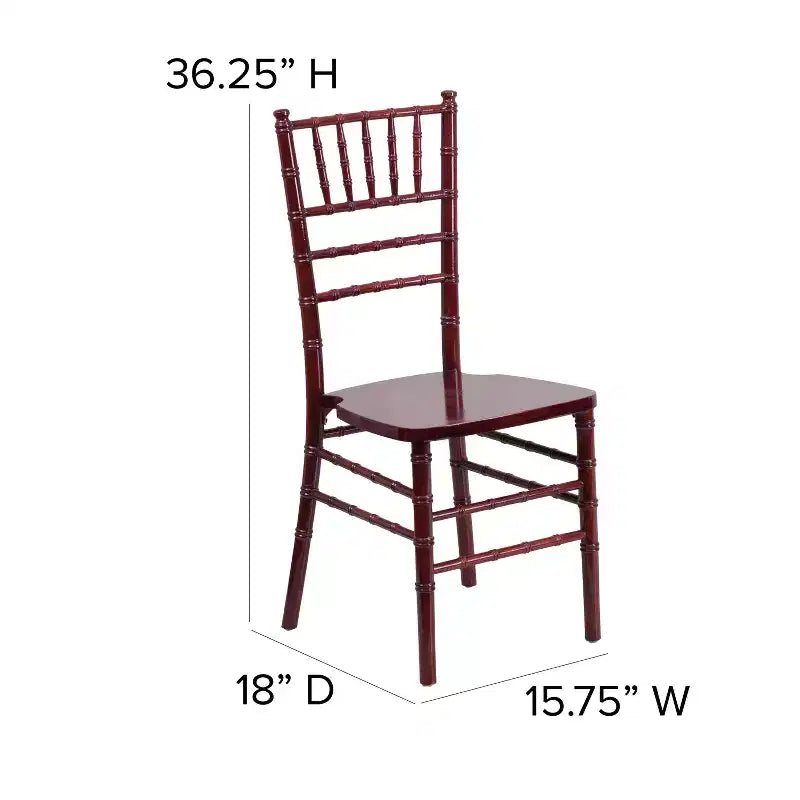Emma and Oliver Wedding & Event Wood Chiavari Dining Chair