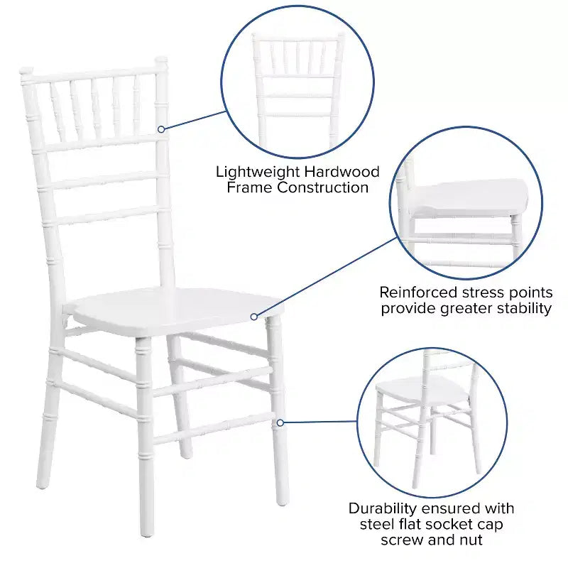 Emma and Oliver Wedding & Event Wood Chiavari Dining Chair