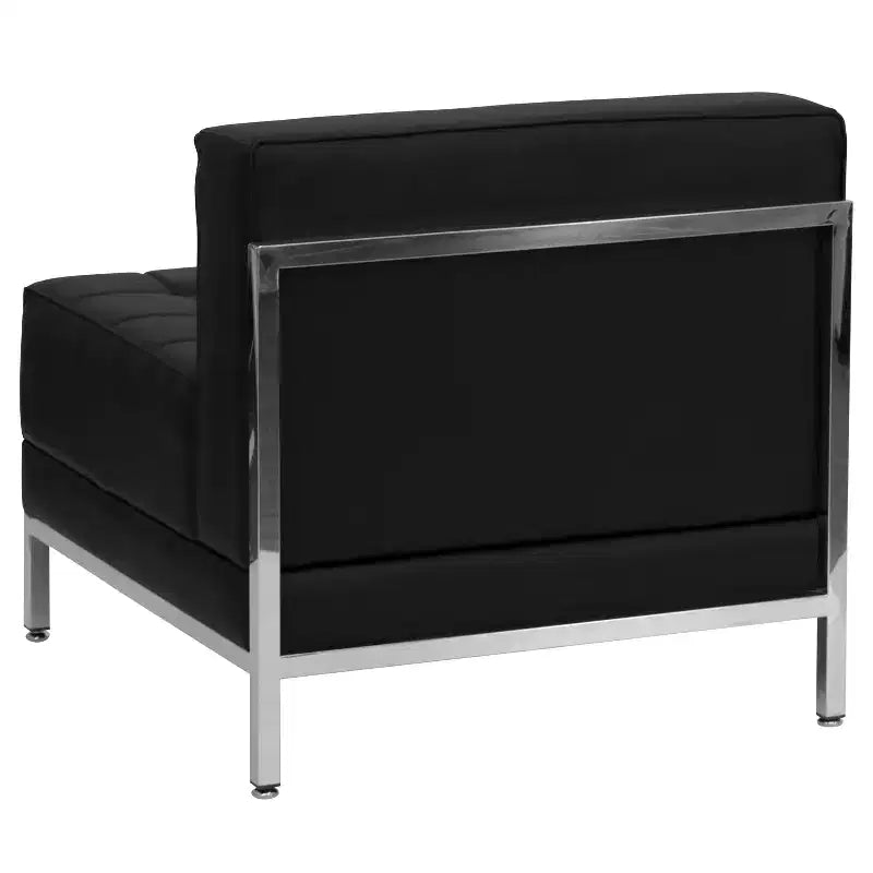 Emma and Oliver Contemporary Leather Reception Modular Middle Chair