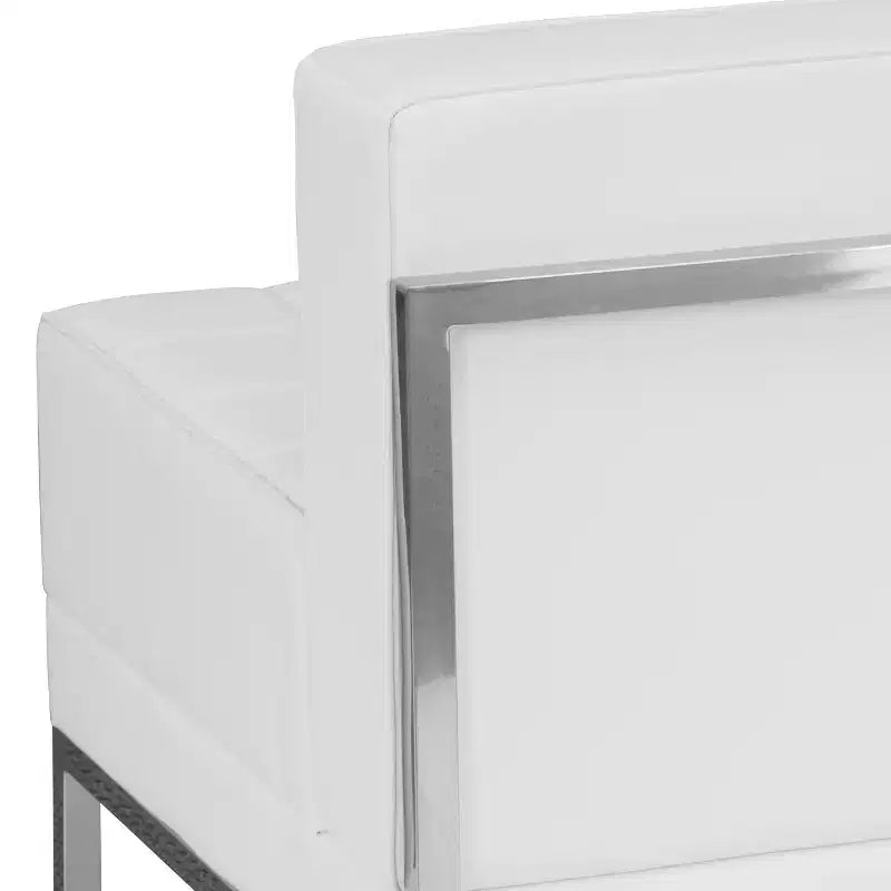 Emma and Oliver Contemporary Leather Reception Modular Middle Chair