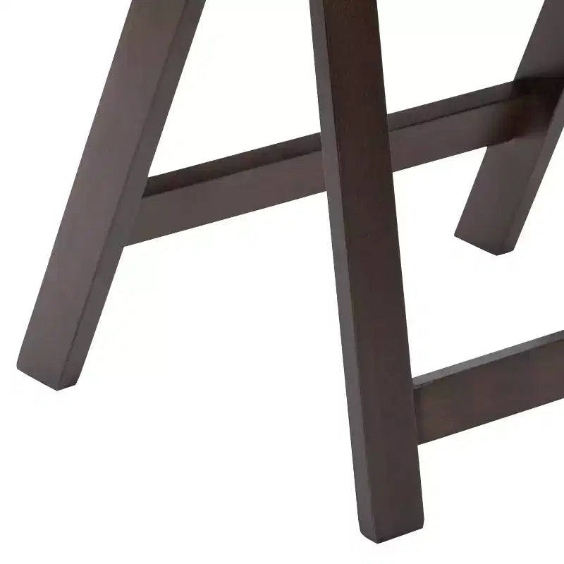 Emma and Oliver Chocolate Wood Folding Chair with Detachable Vinyl Padded Seat