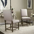 Faxon 20 H Side Chair With Nail Head Trim (Set of 2) - MCR4557 - Taupe - Safavieh Couture