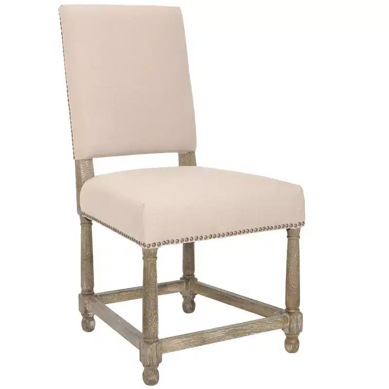 Faxon 20 H Side Chair With Nail Head Trim (Set of 2) - MCR4557 - Taupe - Safavieh Couture