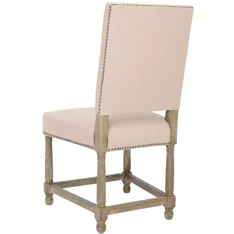 Faxon 20 H Side Chair With Nail Head Trim (Set of 2) - MCR4557 - Taupe - Safavieh Couture