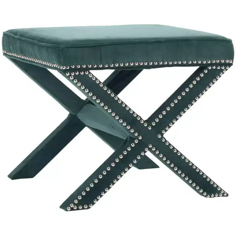 Palmer Ottoman With Silver Nailhead - MCR4589 - Safavieh