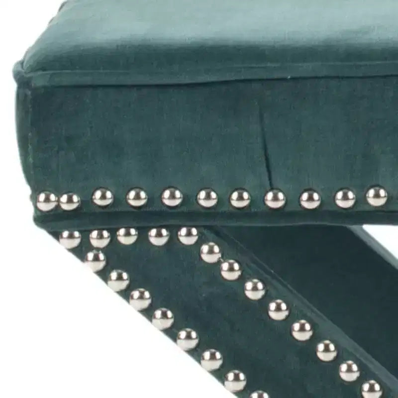 Palmer Ottoman With Silver Nailhead - MCR4589 - Safavieh