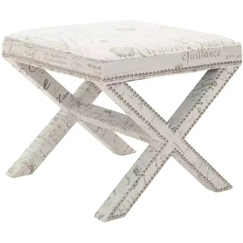 Palmer Ottoman With Silver Nailhead - MCR4589 - Safavieh