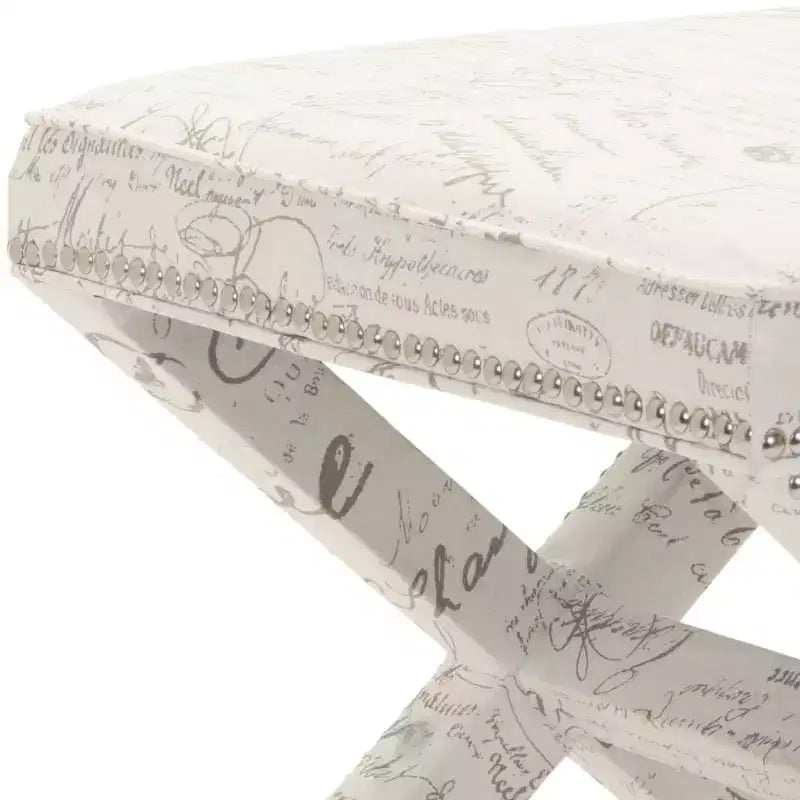 Palmer Ottoman With Silver Nailhead - MCR4589 - Safavieh