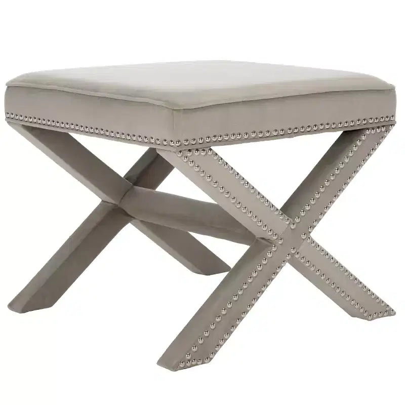 Palmer Ottoman With Silver Nailhead - MCR4589 - Safavieh