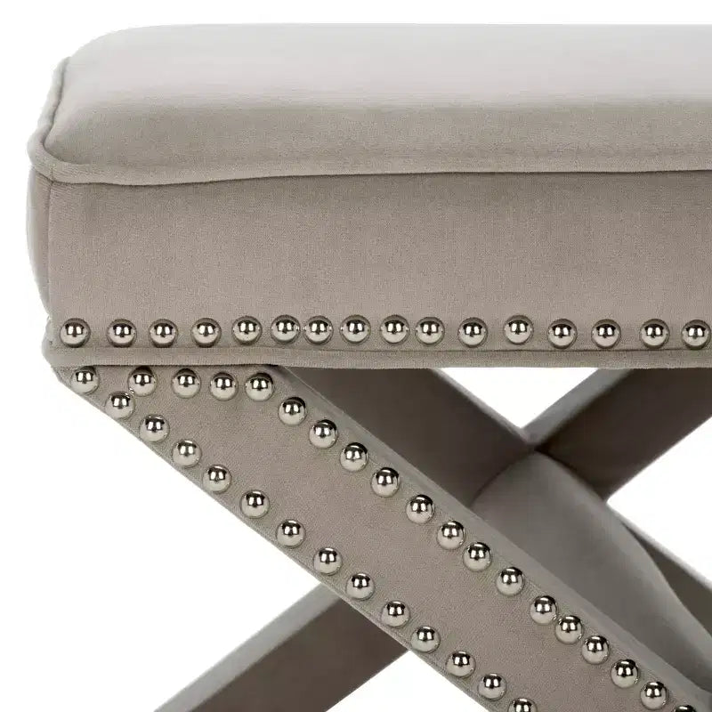 Palmer Ottoman With Silver Nailhead - MCR4589 - Safavieh