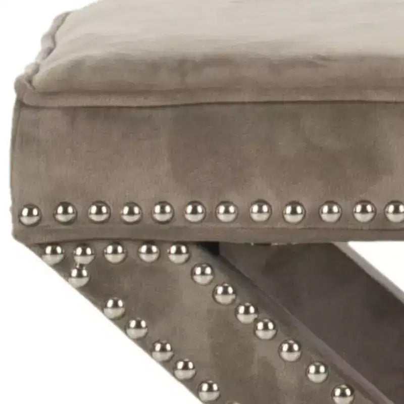 Palmer Ottoman With Silver Nailhead - MCR4589 - Safavieh