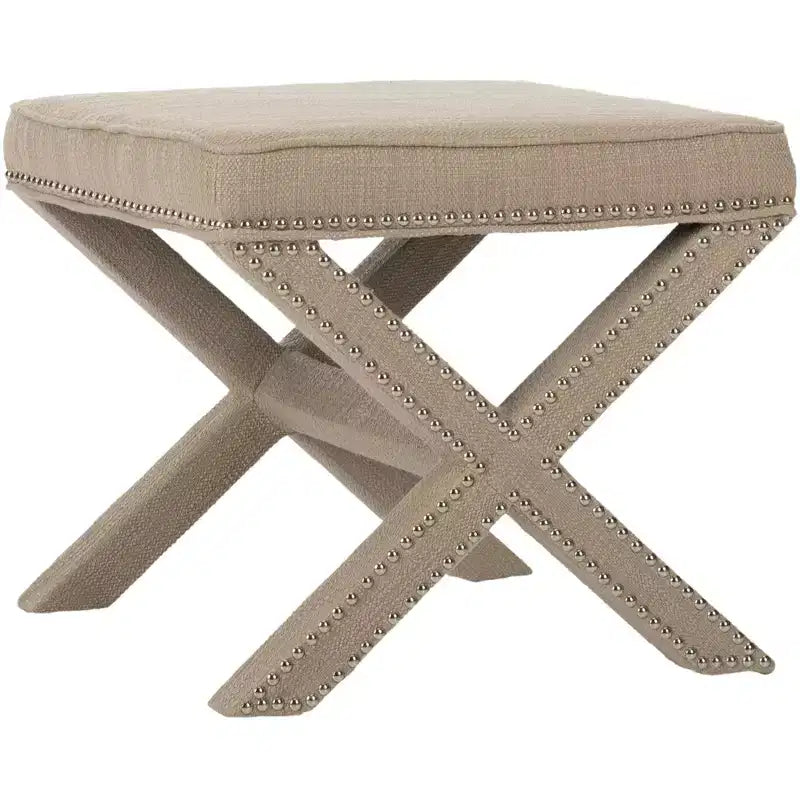 Palmer Ottoman With Silver Nailhead - MCR4589 - Safavieh