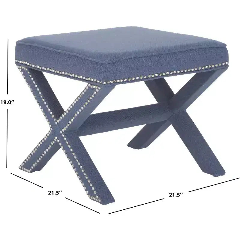 Palmer Ottoman With Silver Nailhead - MCR4589 - Safavieh