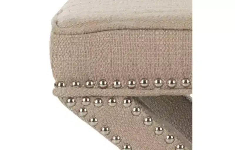 Palmer Ottoman With Silver Nailhead - MCR4589 - Safavieh
