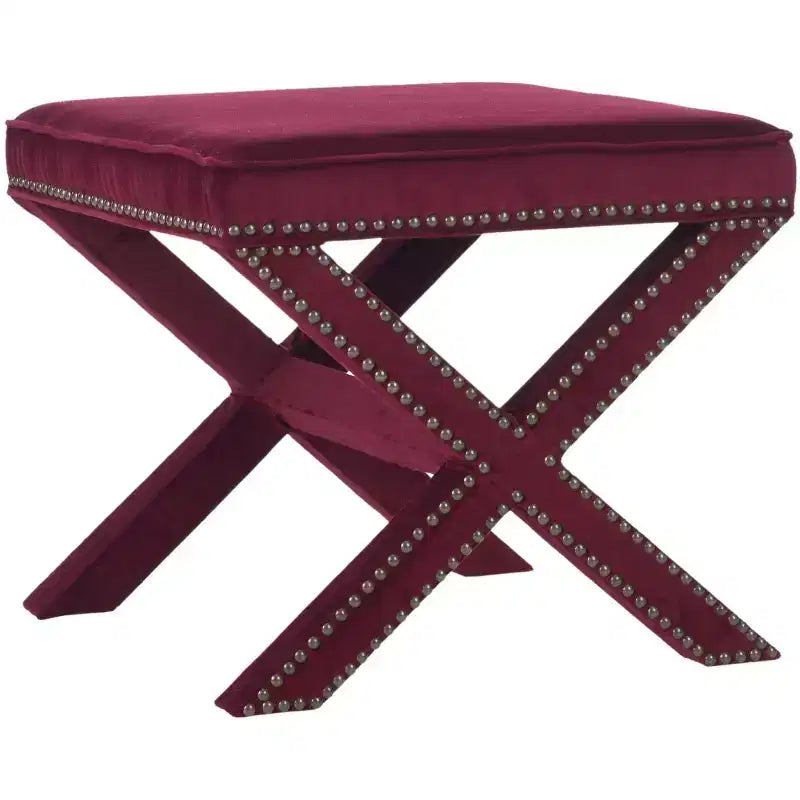 Palmer Ottoman With Silver Nailhead - MCR4589 - Safavieh