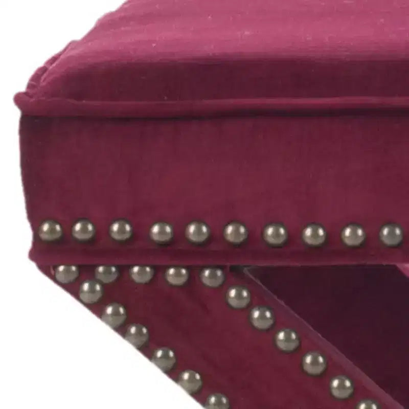 Palmer Ottoman With Silver Nailhead - MCR4589 - Safavieh