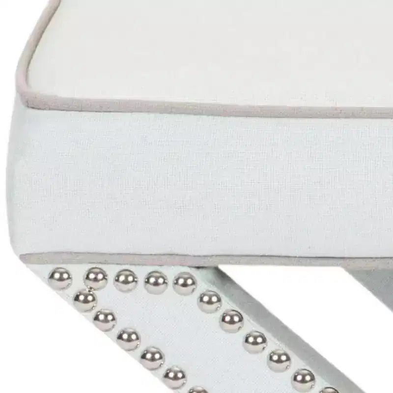 Palmer Ottoman With Silver Nailhead - MCR4589 - Safavieh