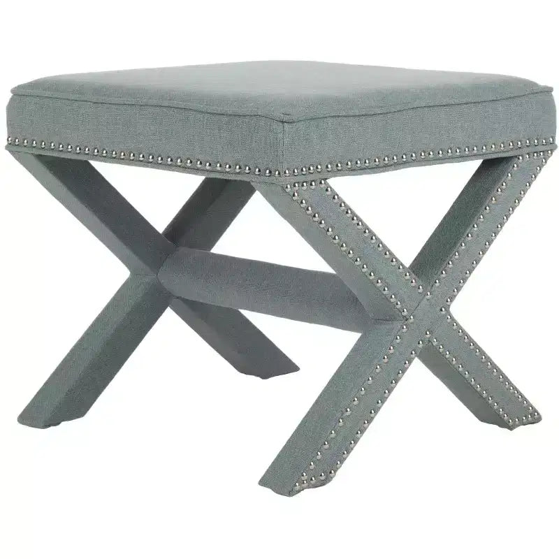Palmer Ottoman With Silver Nailhead - MCR4589 - Safavieh
