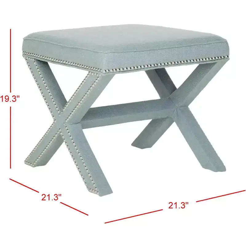 Palmer Ottoman With Silver Nailhead - MCR4589 - Safavieh