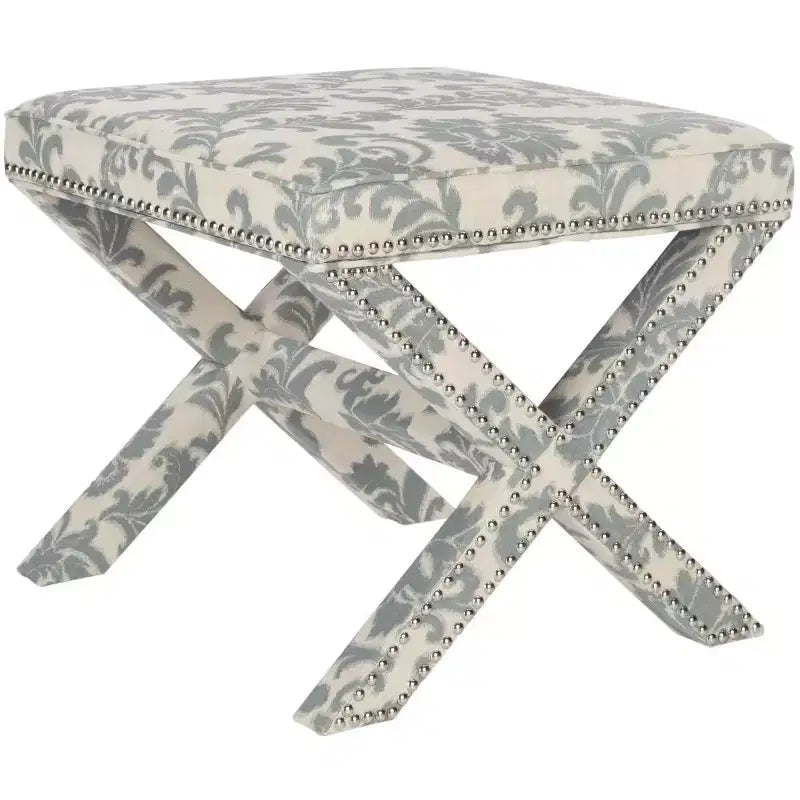 Palmer Ottoman With Silver Nailhead - MCR4589 - Safavieh