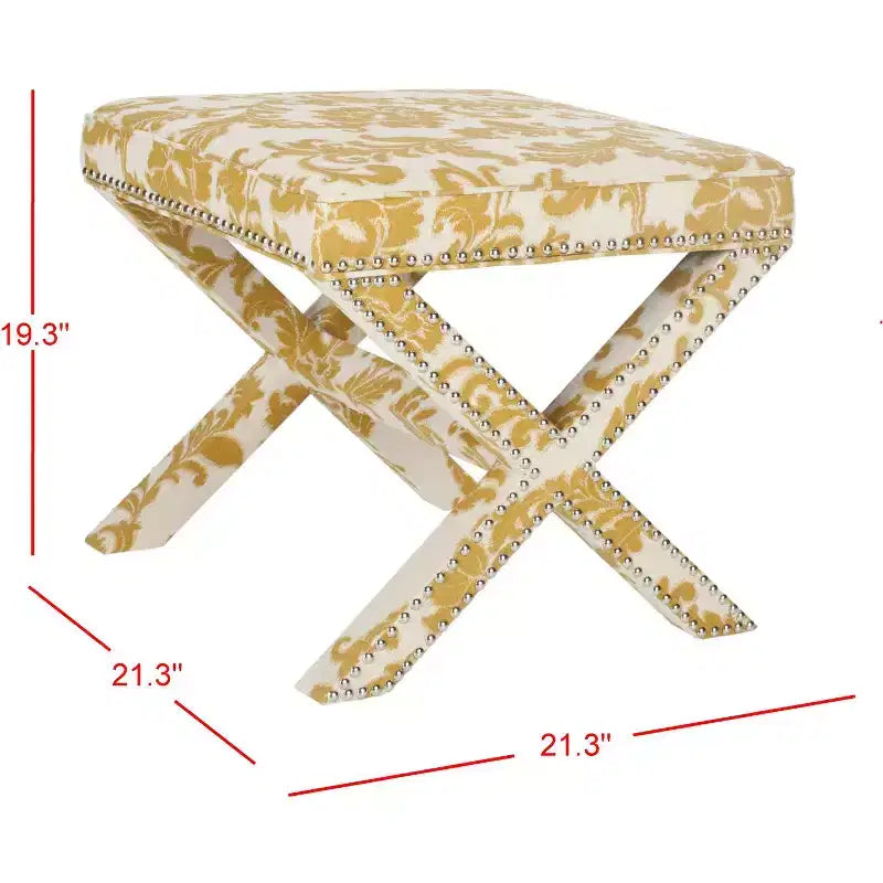 Palmer Ottoman With Silver Nailhead - MCR4589 - Safavieh